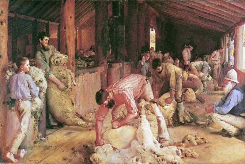 Tom roberts Shearing the Rams Sweden oil painting art